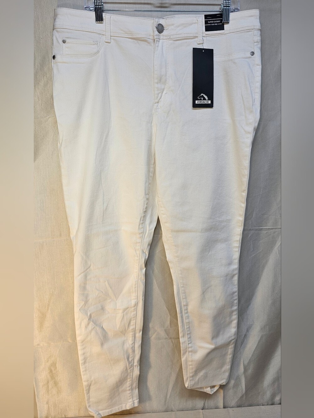 Jordache Women's High-Rise Super Skinny White Jeans